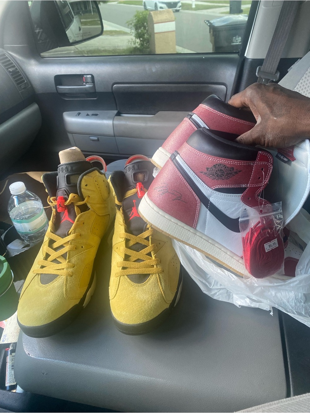 Jordan Bundle: Red/White/Black High & Yellow/Black Retro Sneakers